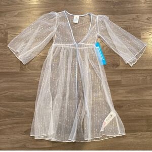 Disney costumes/ New Disney Elsa frozen sheer long top size 7/8